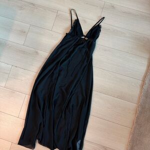 Zara Black Sheer Maxi Dress size S